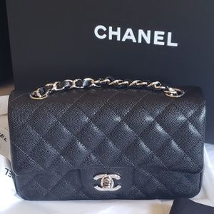 New Chanel Rectangular Mini Black Caviar SHW